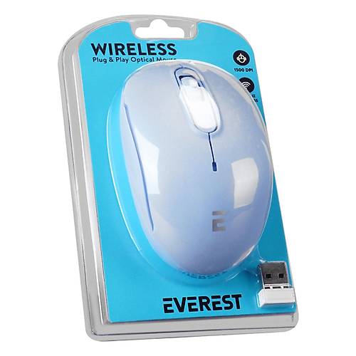 Everest SMW-666 1500Dpi 3 Tu�lu Mavi Kablosuz Mouse
