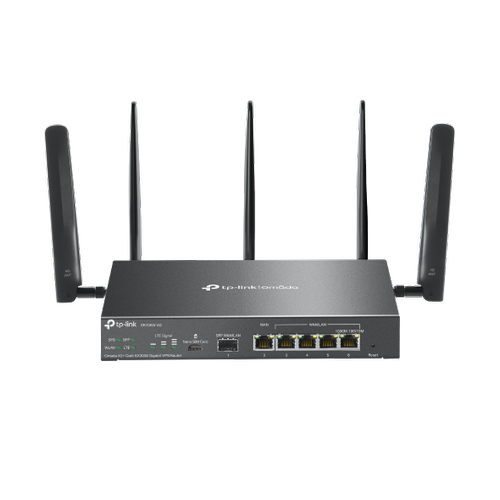 Tp-Link ER706W-4G 5 Port Gi�gabit AX3000 Dual Band Wifi6 5 Antenli 4G LTE VPN Y�nlendirici