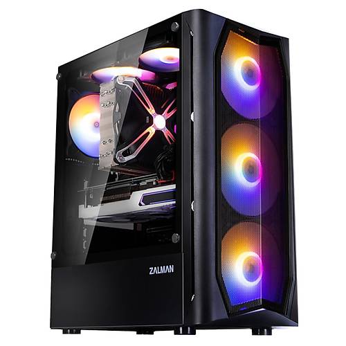 Zalman N4-REV1 MegaMax 600W 80 Plus Bronze 4x12cm RGB Fanl� Mesh Panel ATX Bilgisayar Kasas�