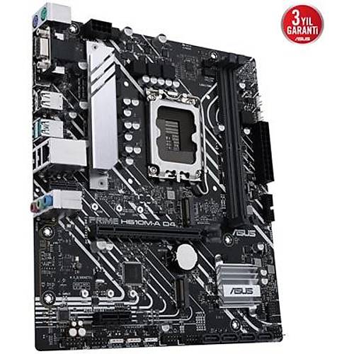 Asus PRIME H610M-A D4-CSM Lga-1700 H610 DDR4 3200Mhz 2xM2 AURA RGB mATX INTEL Anakart