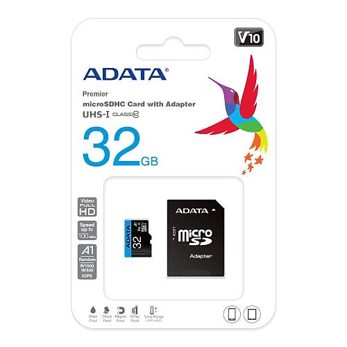 Adata AUSDH32GUICL10A1-RA1 32 GB UHS-I Class10 V10 Premier microSDHC Hafza Kart