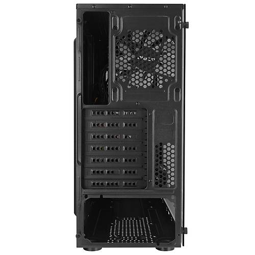 Everest FACED V1 MESH PSU YOK 4x12cm RGB Fanl� Temperli Caml� Gaming Oyuncu Kasas�