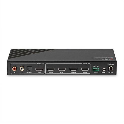 Lindy LIN-38228 4 port Giri� 1 port ��k�� RS232 4K 60Hz Kumandal� HDMI �oklay�c�