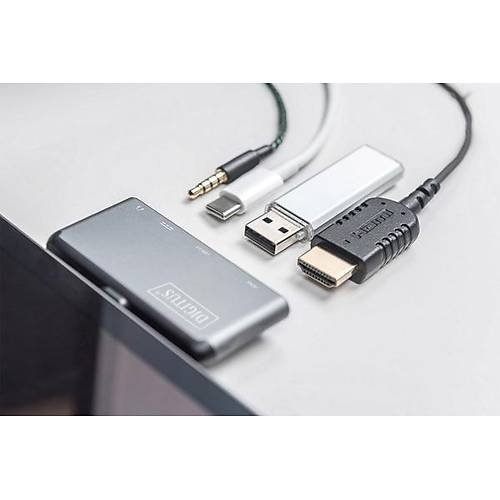 Digitus DA-70883 USB Type C to HDMI 1 x USB 3.0 1 x USB-C PD 1 Docking Station
