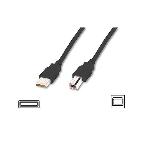 Digitus AK-300105-050-S 5 Mt USB 2.0 to USB Tip B Erkek-Erkek AWG28 USB 2.0 Yazc Kablosu