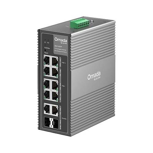 Tp-Link IES210GPP 8 Port Gigabit PoE 2 Port Uplink 2 Port SFP 240W  Y�netilebilir End�striyel PoE Switch