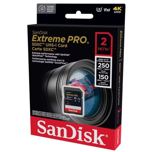 Sandisk SDSDXXD-2T00-GN4IN 2 TB 250-150Mb/s SDXC UHS-I Extreme Pro SD Haf�za Kart�