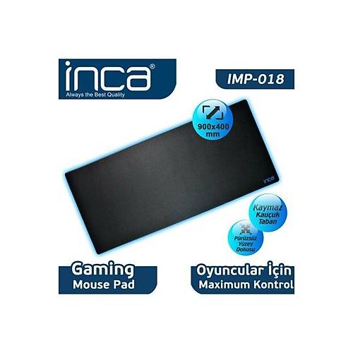 Inca IMP-018M 900x400mm XXL Siyah Oyuncu Mouse Pad