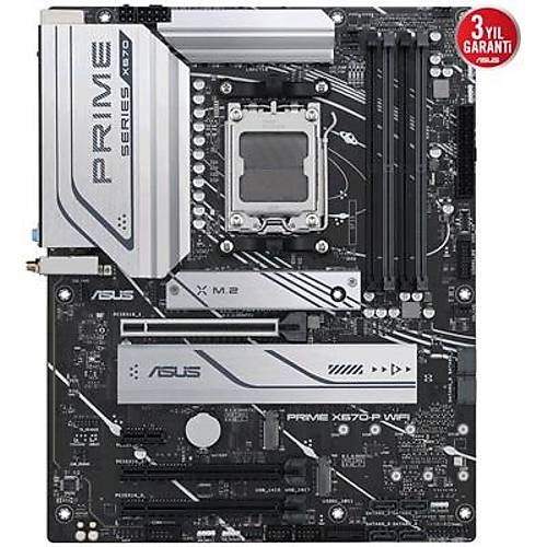 Asus PRIME X670-P WIFI Sc-AM5 X670 DDR5 6400Mhz 3xM2 Wi-Fi 2.5Gbit AURA RGB AMD Anakart