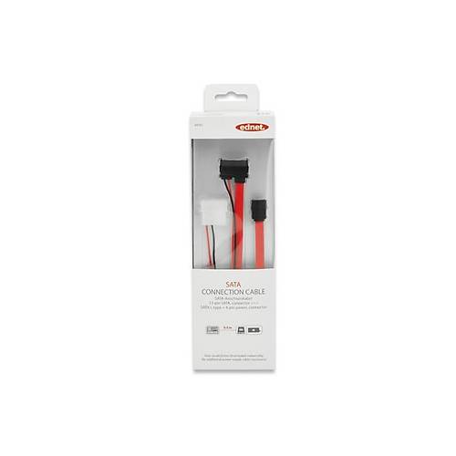 Ednet ED-84143 0,5 Mt SATA 13 Pin to SATA 7 Pin L Tipi 4 Pin G Erkek-Erkek SATA Kablosu