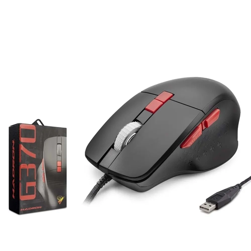 Hadron G370 3600Dpi 6 Tu�lu Kablolu Siyah Oyuncu Mouse