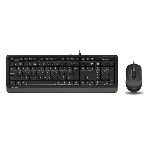 A4 Tech F1010 Q TR USB Multimedia Kablolu Gri Klavye Mouse Seti