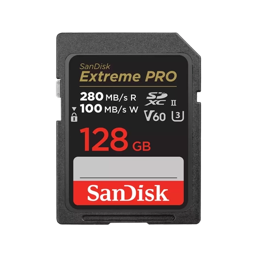 Sandisk SDSDXEP-128G-GN4IN 128 GB 280-100Mb/s Extreme Pro UHS-II V60 U3 SD Kart