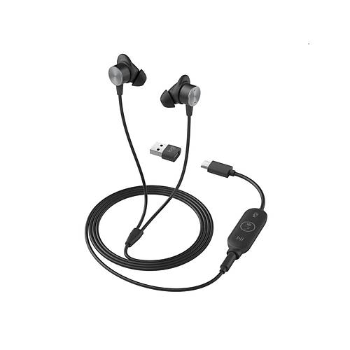 Logitech 981-001009 Zone Wired Earbuds Teams Graphite Kulaklk