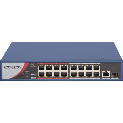 Hikvision DS-3E0318P-E/M 16 Port Gigabit PoE 2 Port Uplink 1 Port SFP 130W PoE Switch
