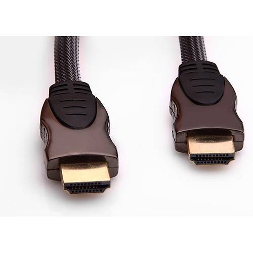 S-Link SLX-M985 1.8 Mt HDMI to HDMI 4K 3D v1.4 Erkek-Erkek Siyah Altn Ulu HDMI Kablo