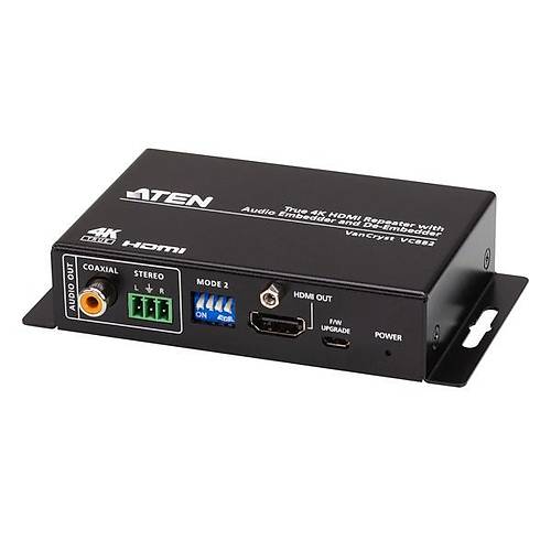 Aten VC882 True 4K HDMI Repeate With Audio Embedder and De-Embedder