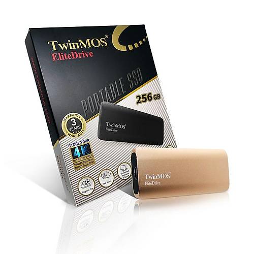 Twinmos PSSDEGBMED32-G  256 GB USB 3.2 Type C Gold Taşınabilir Harici SSD Harddisk