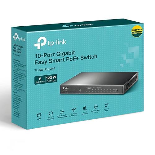Tp-Link TL-SG1210MPE 8 Port Gigabit 1 Port SFP 141.54W PoE Switch
