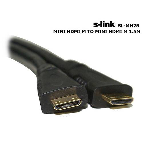 S-Link SL-MH25 1.5 Mt mini HDMI to mini HDMI Erkek-Erkek Grnt Kablosu