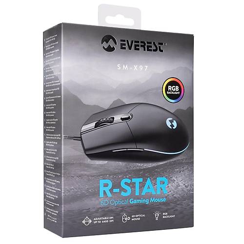 Everest SMW-487 1600 Dpi 3 Tu�lu Siyah Kablosuz Mouse