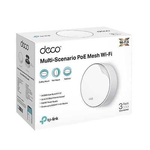 Tp-Link DECO X50-POE 1 Port Gigabit 3000Mbps Dual Band WiFi 6 Access Point