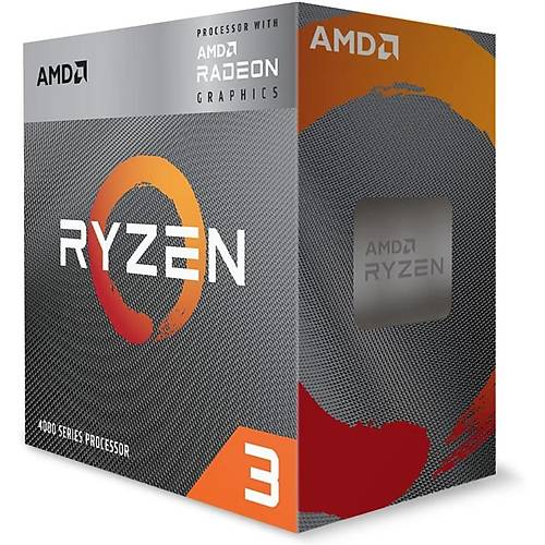 Amd Ryzen 3 4300G Sc-AM4 3.8Ghz 4Mb 4 ekirdekli 65W Radeon VGA Box AMD lemciler