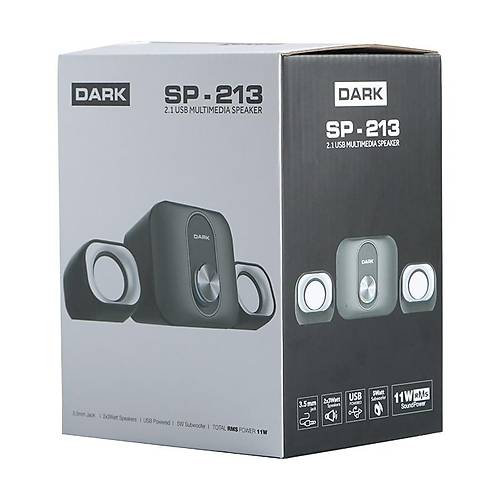 Dark DK-AC-SP213 2+1 11W RMS 3.5mm Jak Balantl Multimedia Hoparlr