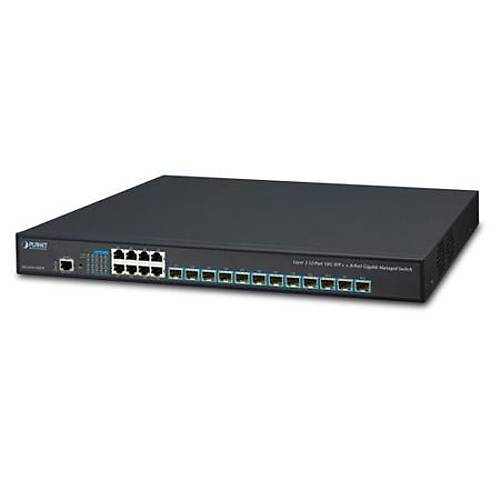 Planet PL-XGS-6350-12X8TR 12 Port 10Gbase SFP+ 8 Port Gigabit 1 Konsol Ynetilebilir SFP Switch