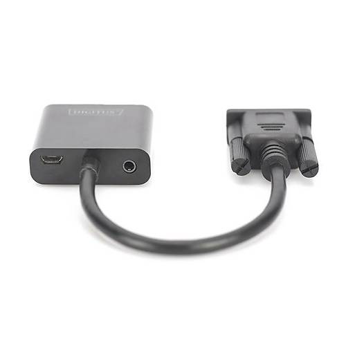 Digitus DA-70473 VGA to HDMI SES Erkek-Di�i 0.15Mt 1080p Full HD D�n��t�r�c� Adapt�r