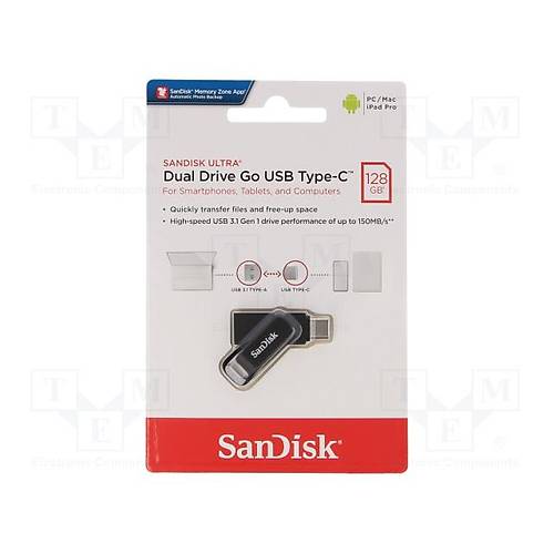 Sandisk SDDDC3-128G-G46 128 GB Ultra Dual Drive OTG M 3.0 USB 3.0 Flash Bellek