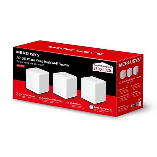 Tp-Link Mercusys HALO H30G 3 Paket 1300Mbps Dual Bant Menzil Geniletici 3 l Paket