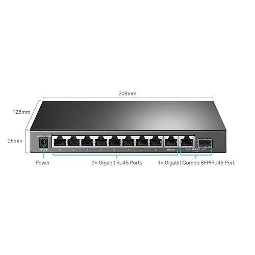 Tp-Link TL-SG1210MPE 8 Port Gigabit 1 Port SFP 141.54W PoE Switch