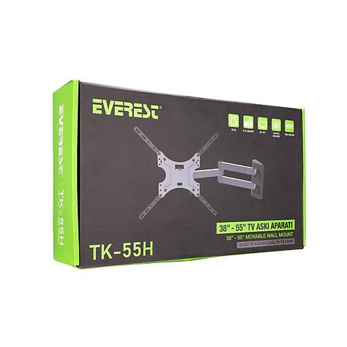 Everest TK-55H 32 - 55 �nch Duvar Monteli Hareketli 30Kg Ask� Aparat�