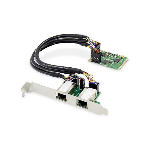 Digitus DN-10134 2 Port Gigabit Realtek Chipset mini PCI Express Ethernet Kart