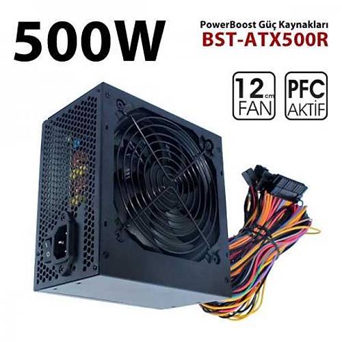 Power Boost BST-ATX500R 500W 12cm Fanl Power Supply