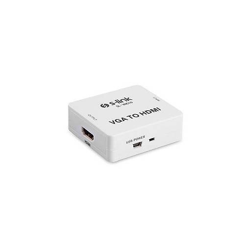 S-Link SL-VHC10 VGA to HDMI Dii-Dii Mini Model Beyaz Dntrc Adaptr