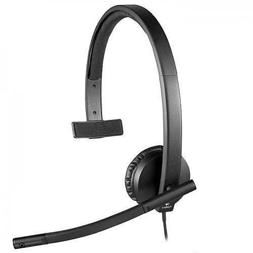 Logitech 981-000571 H570E Mono Kafa Bantl Kablolu Mikrofonlu Kulaklk