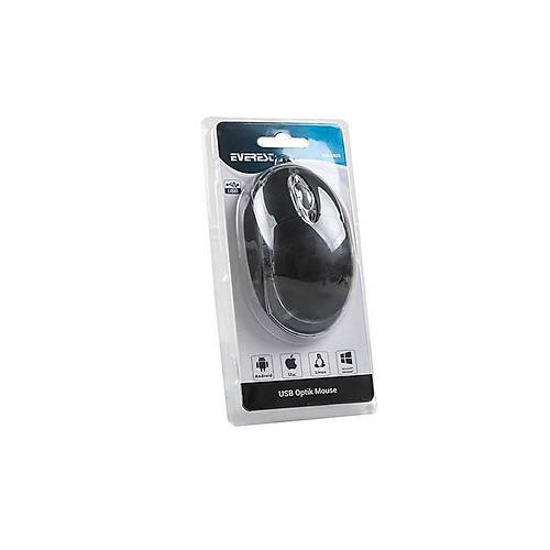 Everest KM-6809 USB 1000Dpi 3 Tu�lu Kablolu Mavi I��kl� Mouse
