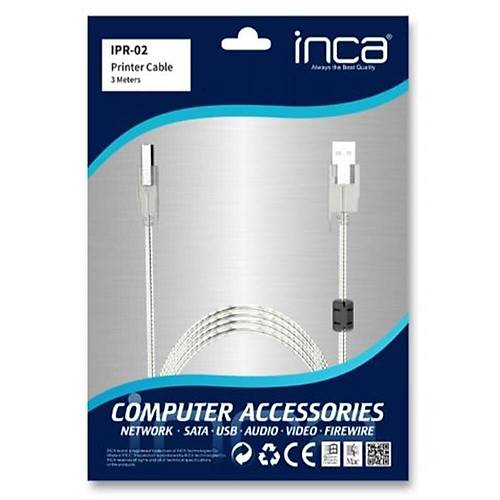Inca IPR-02 3 MT USB 2.0 USB 2.0 B Yaz�c� Kablosu