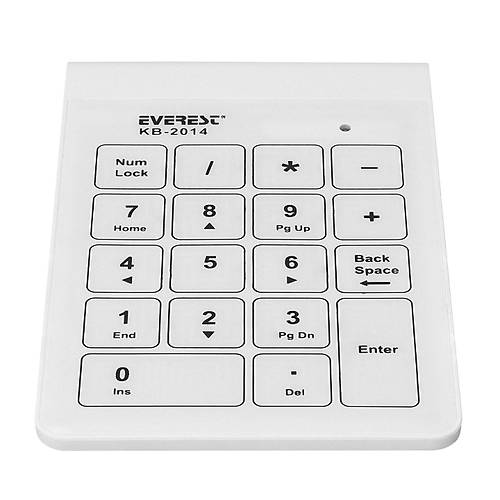 Everest KB-2014 USB Dokunmatik Numerik Beyaz Standart Kablolu Klavye