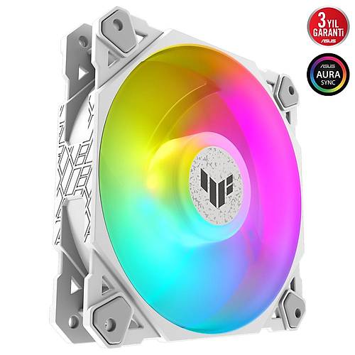 Asus TUF TF120 Gaming 12cm ARGB Adreslenebilir Fanl Beyaz Kasa Fan