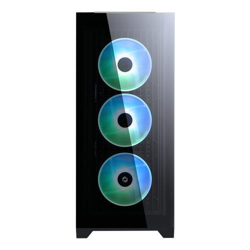 Frisby FC-9455G VETRO 850W Plus 3x12cm RGB Fanl Mid Tower ATX Kasa