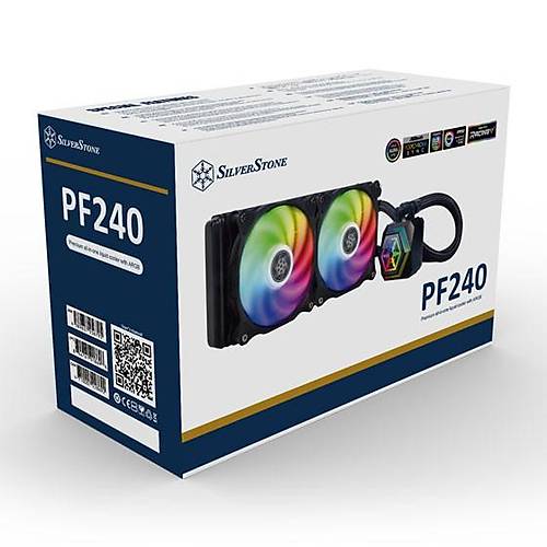 SilverStone SST-PF240-ARGB-V2 PF240 2x12cm ARGB Fanl� AMD-INTEL 1700-AM5 S�v� So�utmal� ��lemci fan�