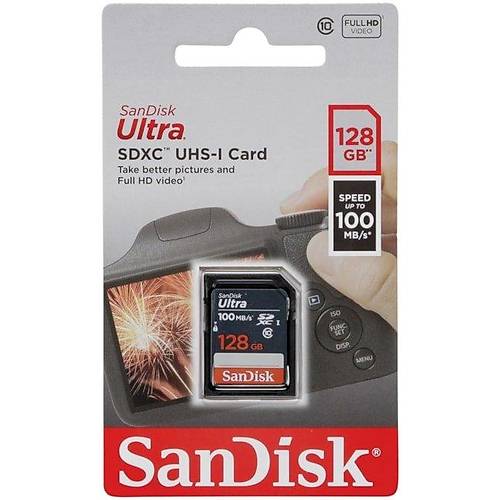 Sandisk SDSDUNR-128G-GN3IN 128 GB 100Mb/s HC-I Ultra C10 SD Hafza Kart
