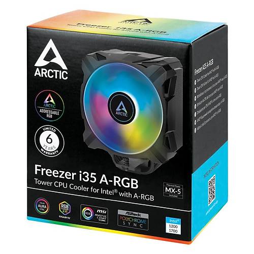 Arctic AR-ACFRE00104A Freezer i35 12cm A RGB Fanl Intel Kule Tipi lemci Soutucusu