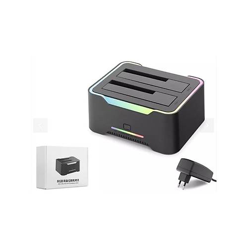 Hadron HDX1790 USB 3.0 to 2.5-3.5 inhc 8 TB Destekli RGb Siyah Dock Station