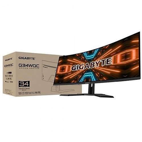 Gigabyte G34WQC-A 34 inch 3440x1440 1ms 144Hz Multimedia HDMI DP Siyah Curved Oyuncu Monit�r�