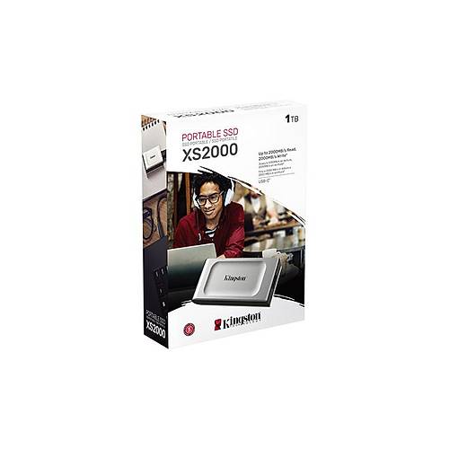 Kingston SXS2000/1000G 1 TB XS2000 min USB 3.2 Gen 2.2 Type C Gri Tanabilir SSD Harddisk