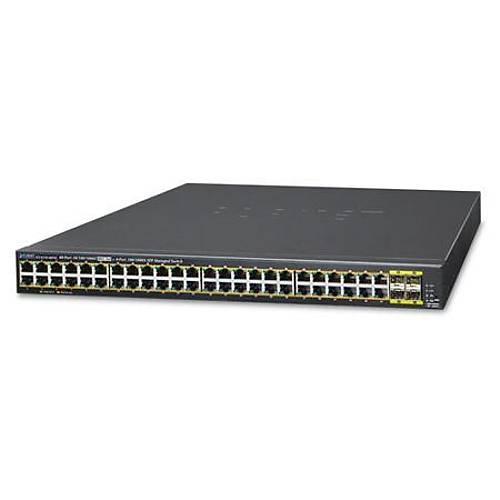 Planet PL-GS-4210-48P4S 48 Port Gigabit PoE+ 4 Port SFP 440W Ynetilebilir PoE Switch